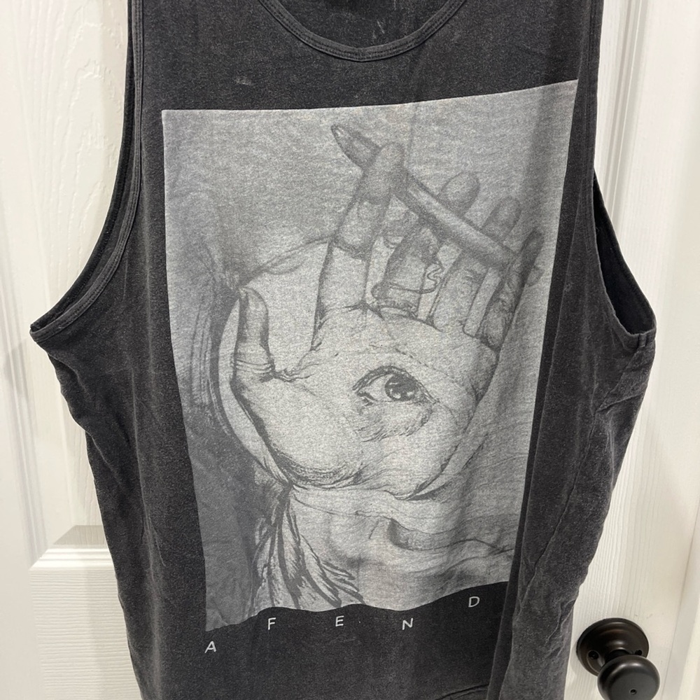 AFENDS Black Graphic Tank Top XL